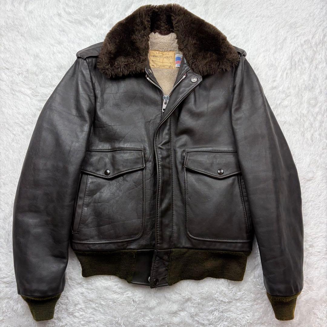 ショット G-1 レザー フライトジャケット 短丈 USA製 ボア ヴィンテージ