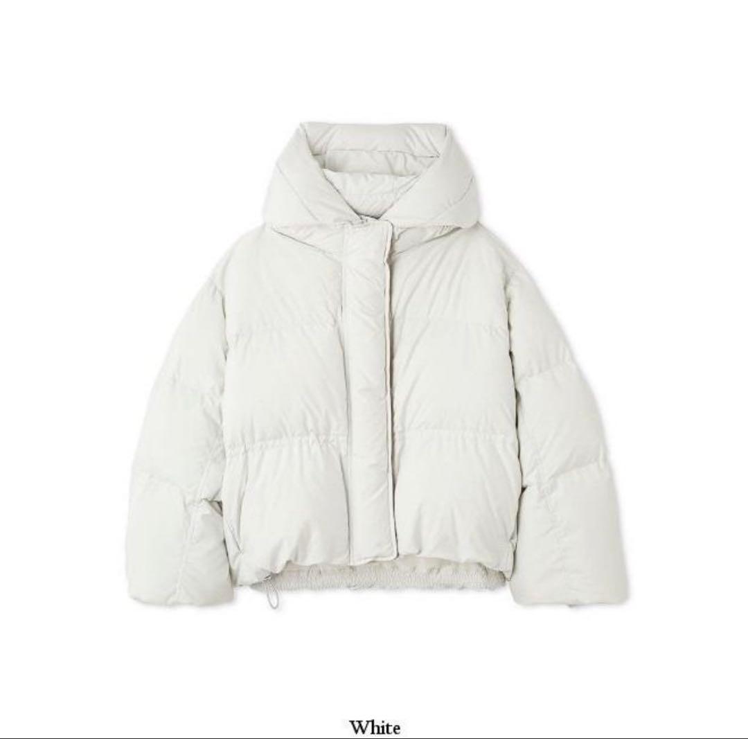 美品　FRAY I.Dフードドロストショートダウンコート　WHT サイズ0