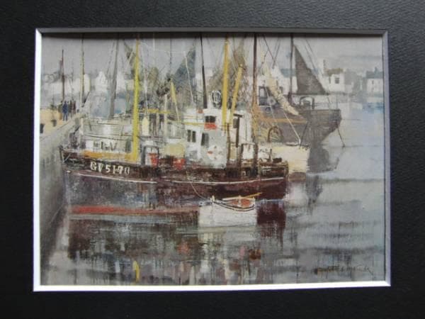 増田　誠、ブルターニュー、希少な額装用画集より、新品額装付