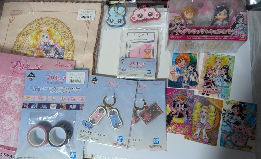 ふたりはプリキュア 　プリコーデドール 　一番くじ タオル　チャーム　カード