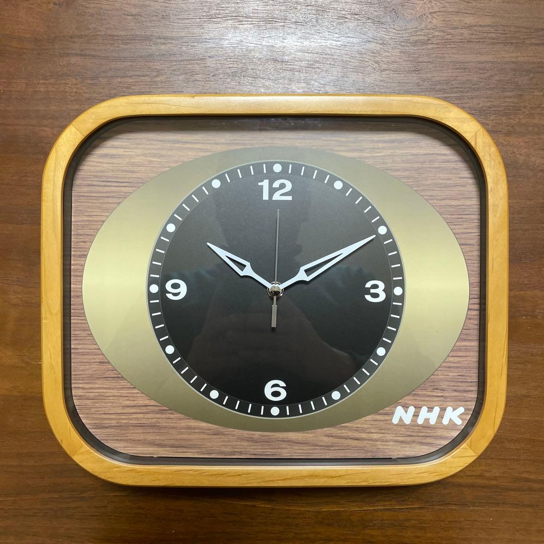 NHK時計 置時計 木目調