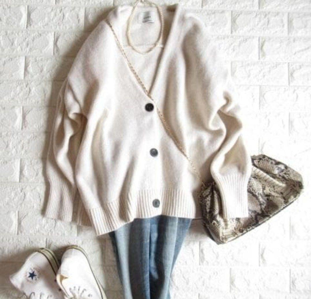 CLANE クラネ × Minami tanakaコラボ 上質エアニットカーデ白