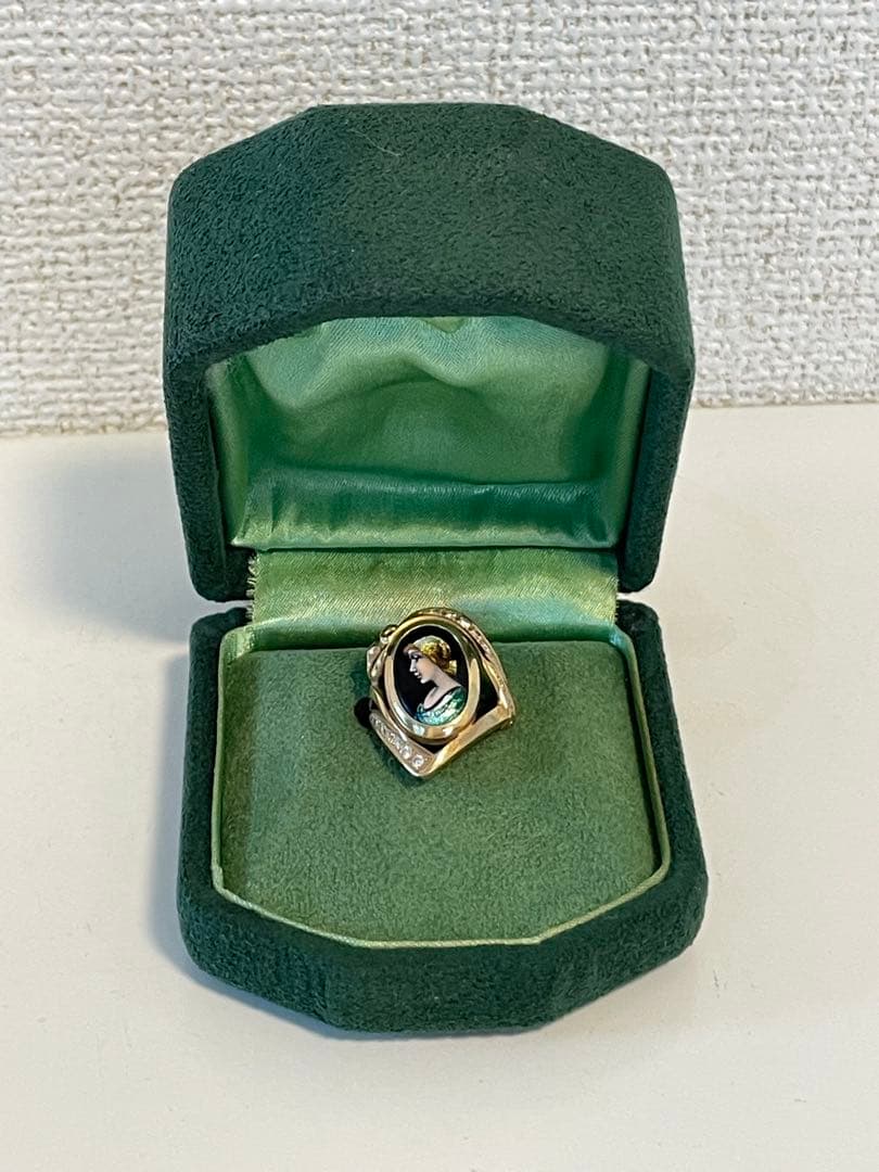 < 専用 > 梶光夫 MITSUO KAJI K18 エマーユ リング 指輪