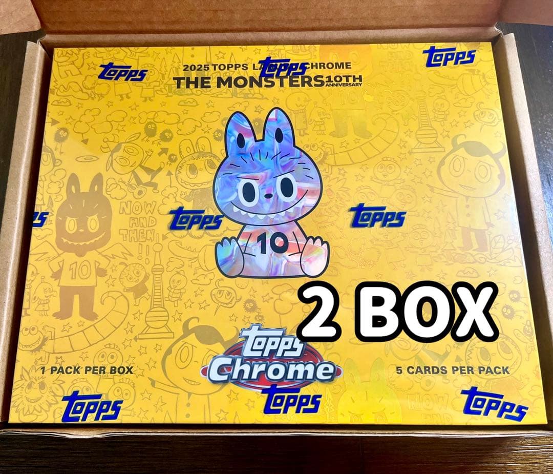 2025 Topps Chrome The Monsters Series 2箱 Topps 2025 Chrome Labubu The Monsters 10th Anniversary Hobby Box
