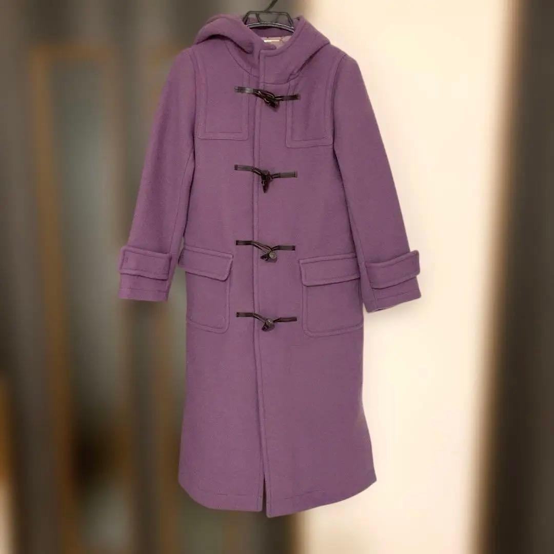 Mila Owen / ミラ オーウェン 紫色フード付き　ロング　ダッフルコート