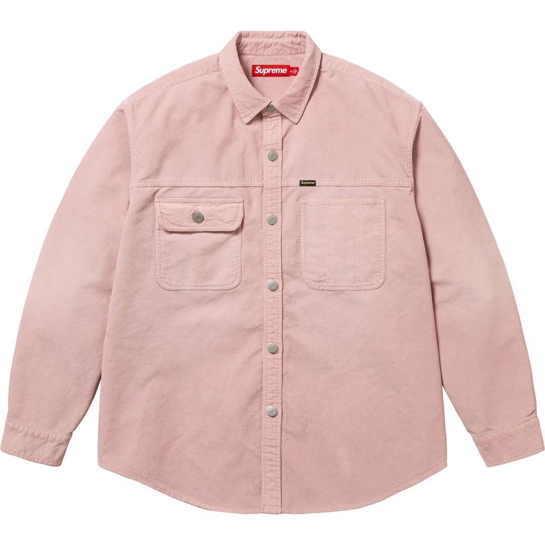 トップス 25SS Supreme Washed Corduroy Shirt pink