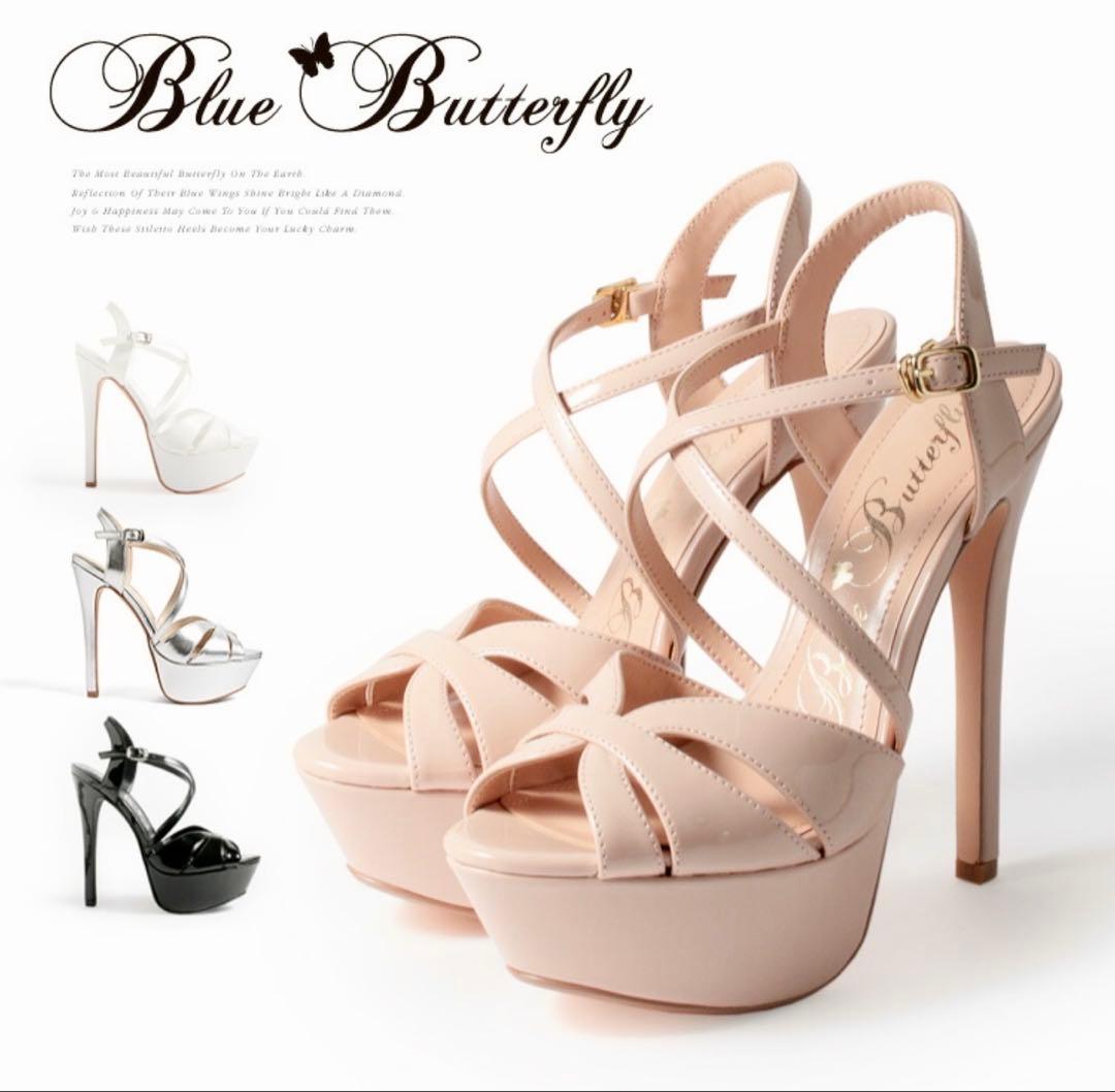 【箱付】ブルーバタフライ 16cmハイヒール 厚底 Lサイズ　コンテストヒール