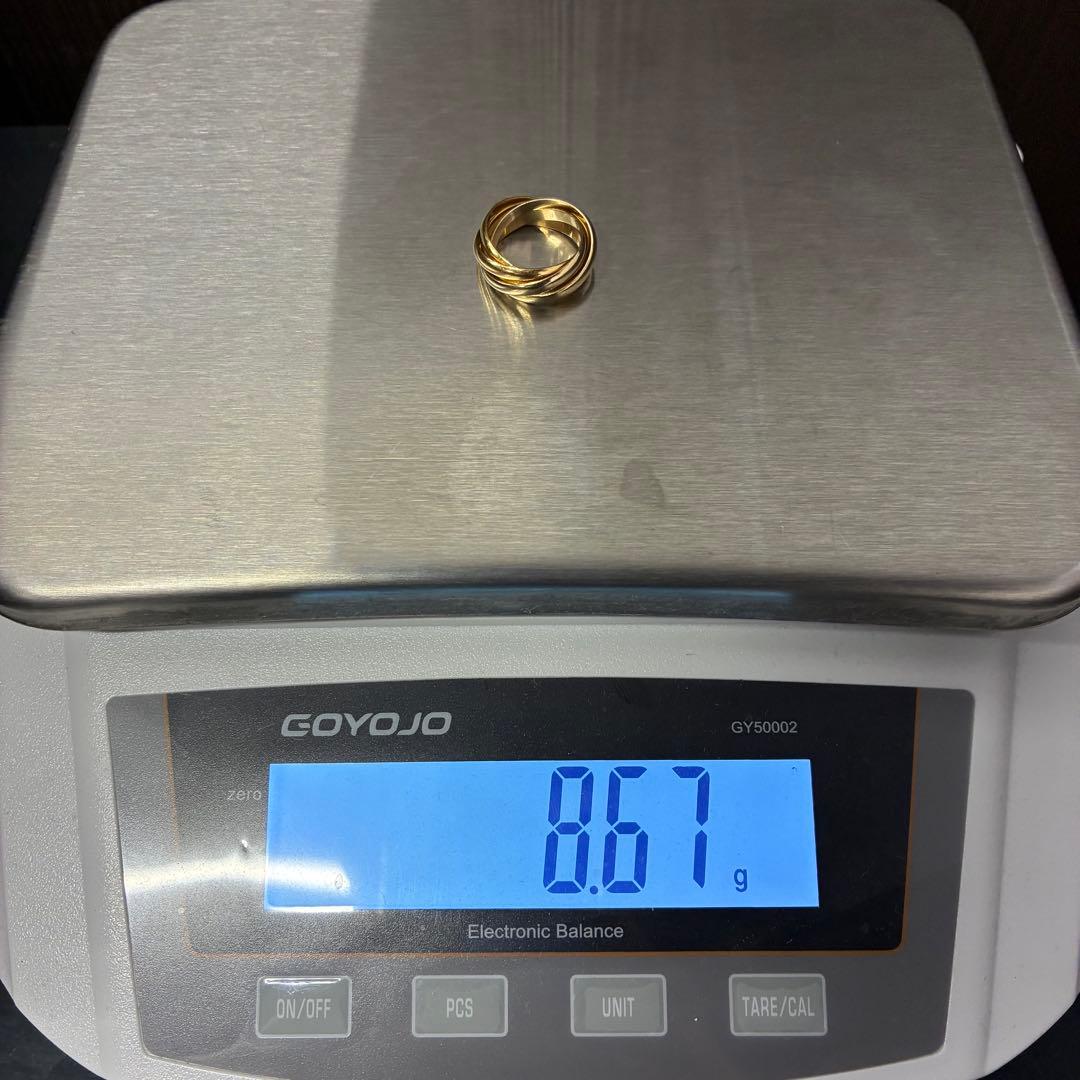 【希少】Cartier／カルティエ 5連 トリニティ 8.6g 750 51刻印