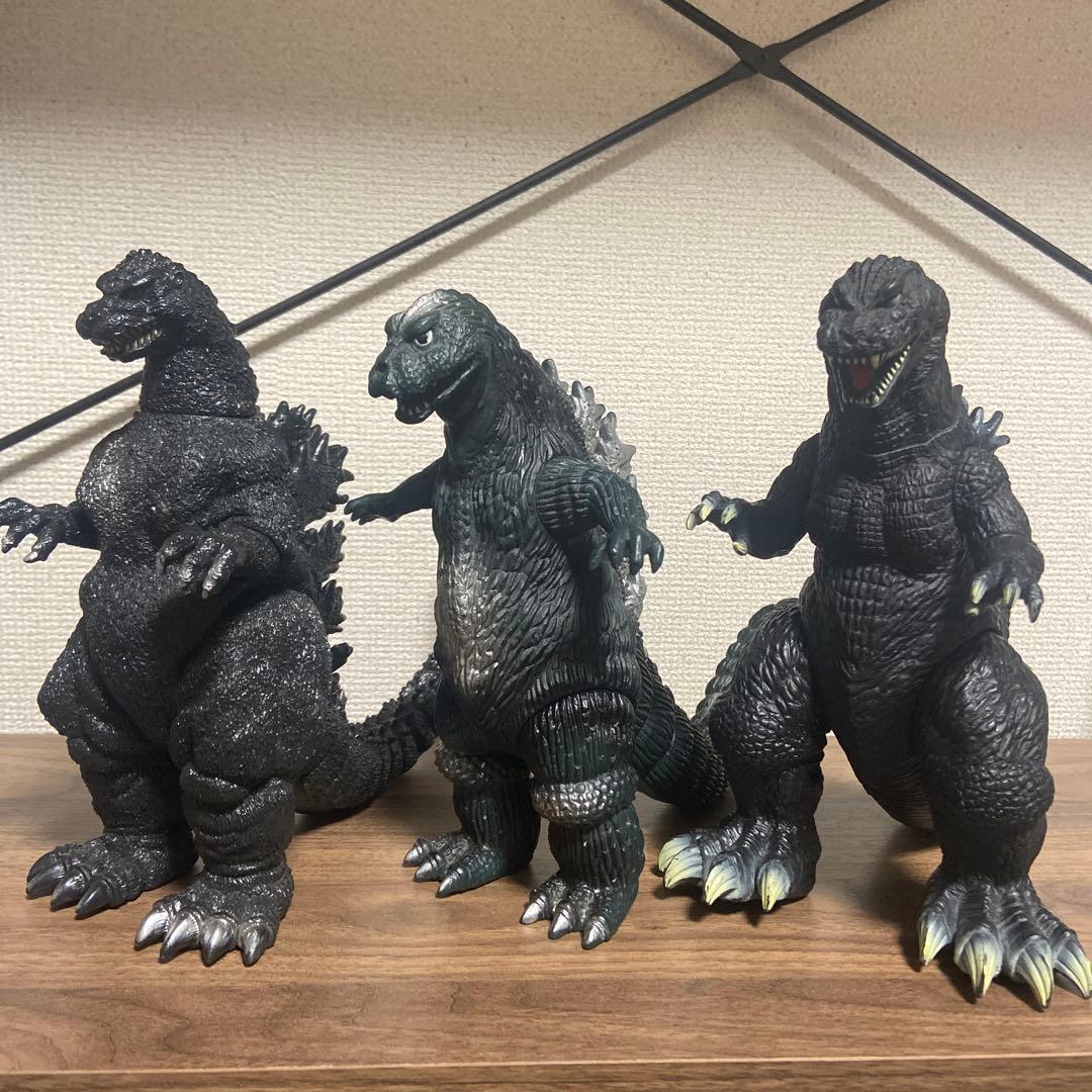 ゴジラ　ソフビ　3個セット