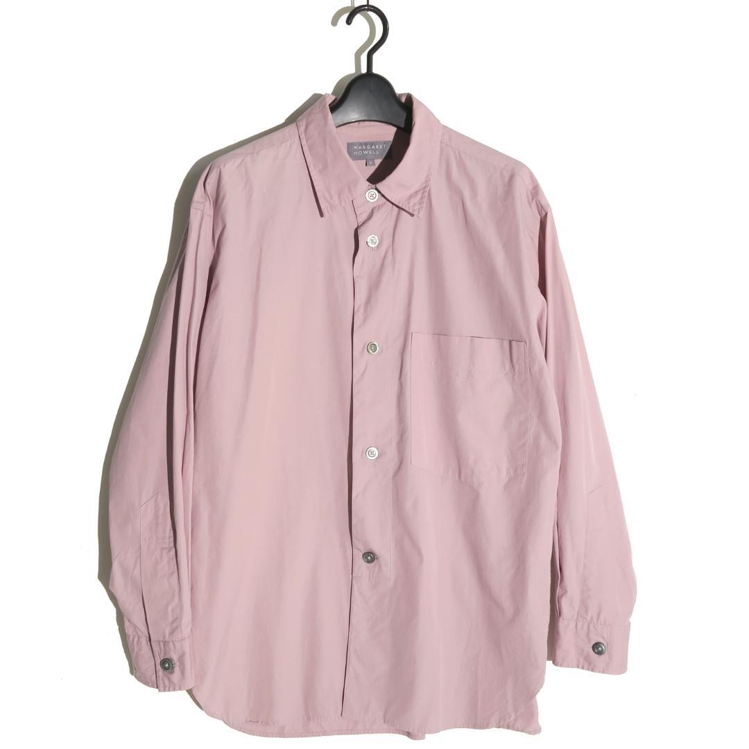 MARGARET HOWELL DUSTY PINK ハーフ プラケット シャツ