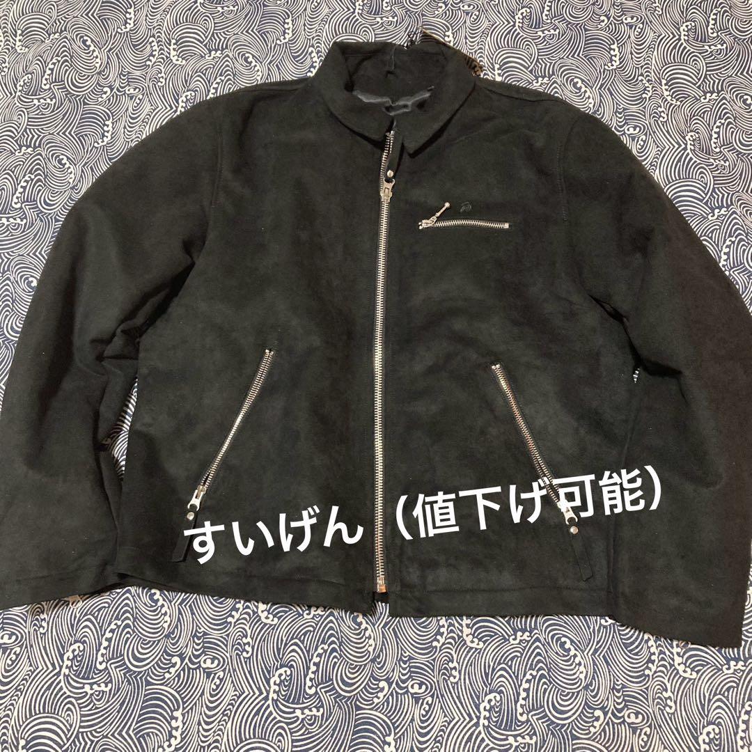 STUSSY BING ブラック スエードジャケット