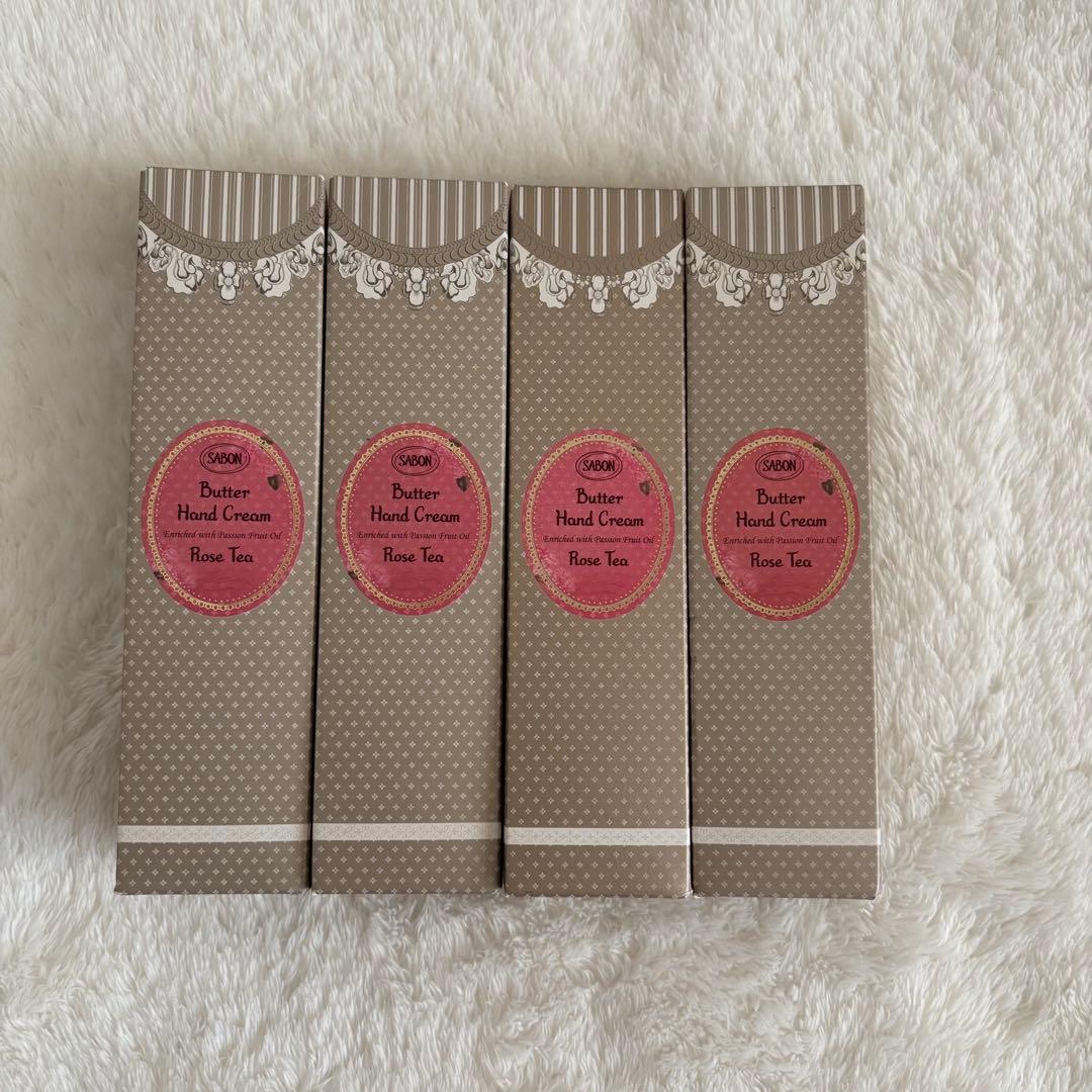 サボン バターハンドクリーム ローズティー 75ml 4個