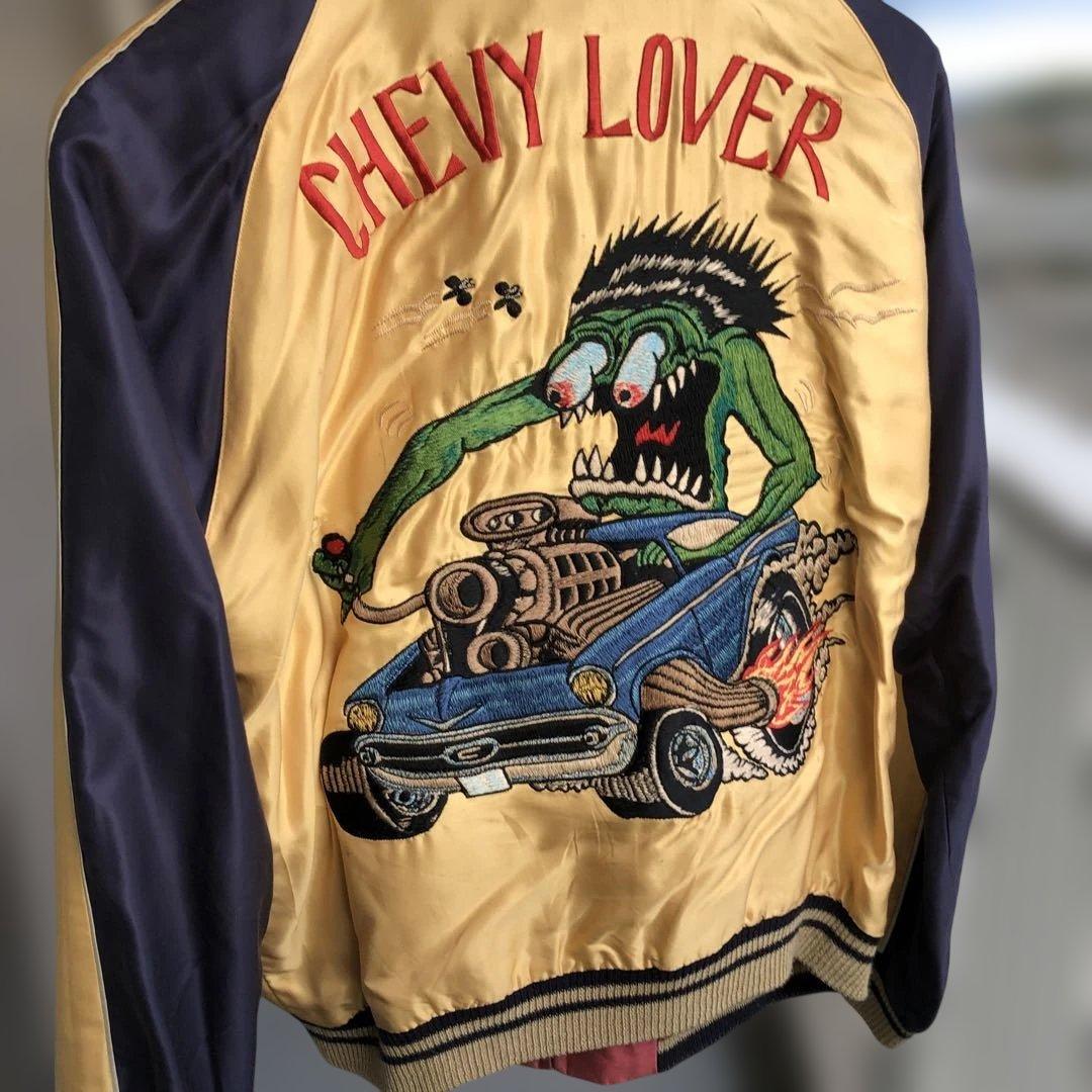 ☆希少デザイン☆テーラー東洋☆スカジャンL シェビーラバー　エド・ロス TAILOR TOYO テーラー東洋 スカジャン メンズ レディース 虎 ブランド