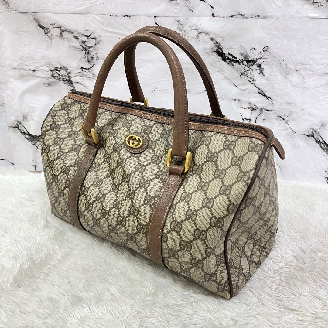 Gucci オールドグッチ GGキャンバス ボストンバッグ