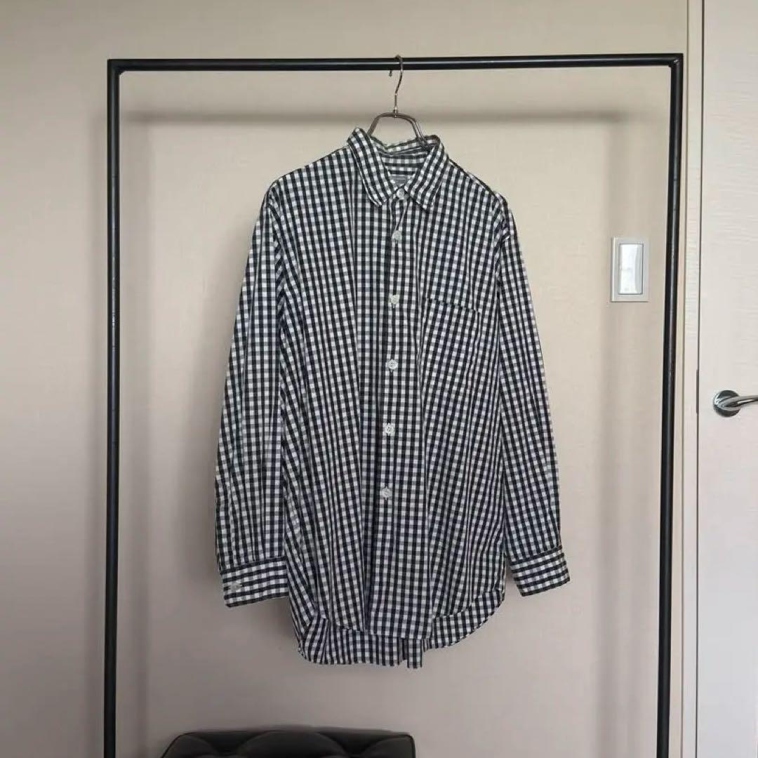 90s コムデギャルソンオム 白黒 ギンガムチェック シャツ 田中オム