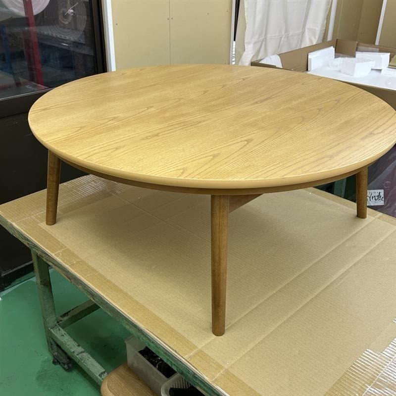 ☆BIG折れ脚　円形こたつ100NA＋WNT 【訳あり特価】