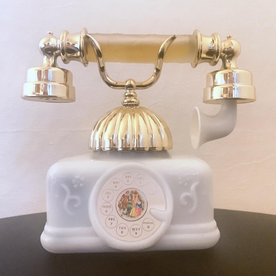 希少 AVON 1970年代 電話 ヴィンテージ香水瓶 パフュームミルクガラス*