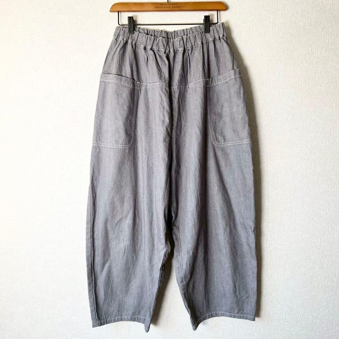 石見銀山 群言堂 8オンスデニムパンツ 山芹 バルーン グレー
