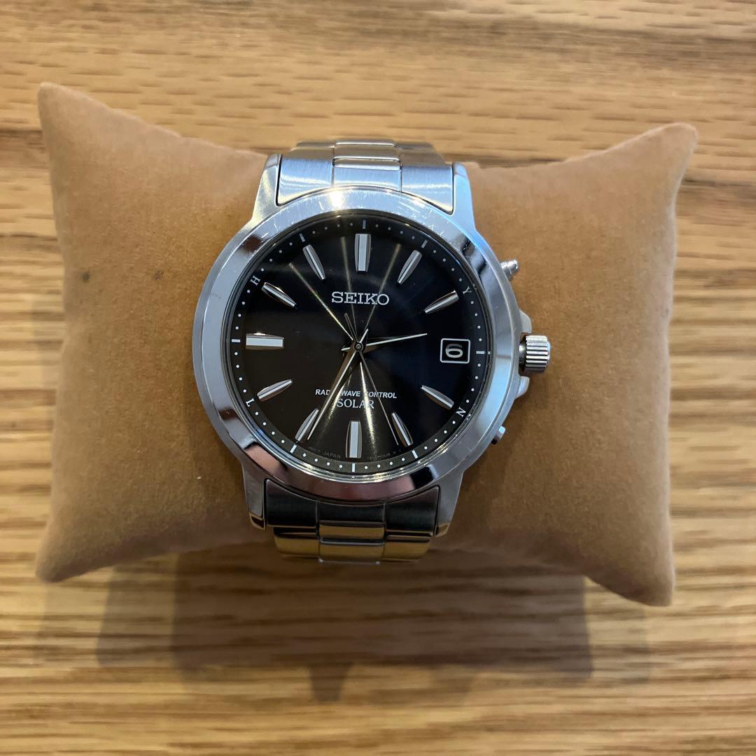 【Mine 】SEIKO ソーラー電波腕時計 SBTM169