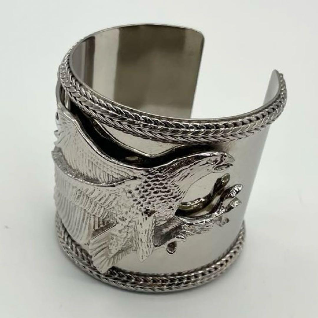 TOGA オープンバングル ブレスレット 鷲 シルバー 重厚感 太め 立体