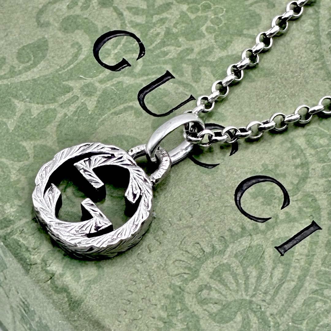 GUCCI　グッチ　インターロッキングG　アラベスク　ネックレス