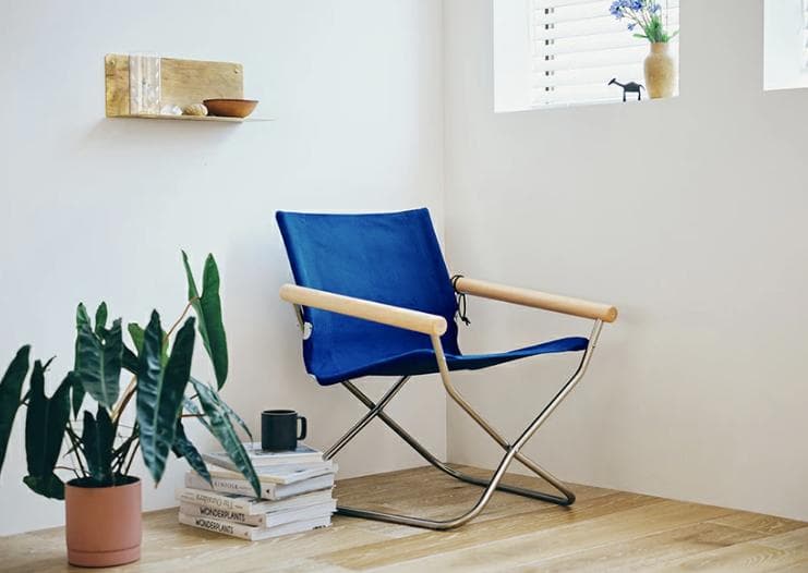 Nychair ニーチェアエックス 80 ナチュラル(木部) × ブルー(生地) ニーチェア エックス 80 (木部ナチュラル シートブルー